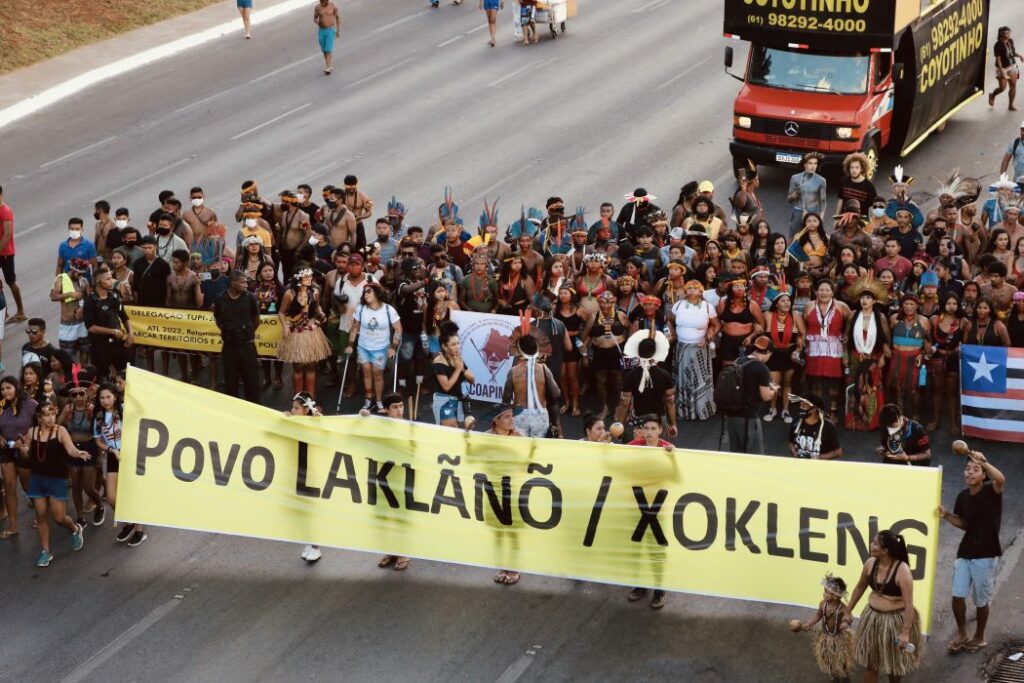 Acampamento Terra Livre pressiona ministros em Brasília contra marco temporal